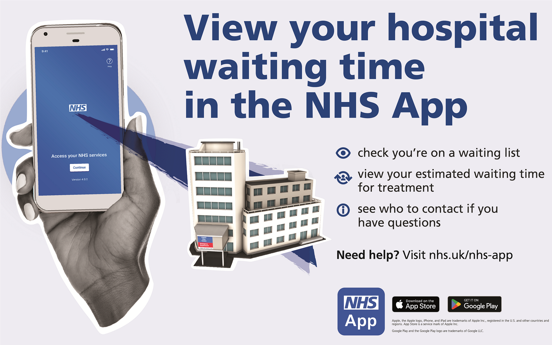View your hospital waiting time in the NHS App